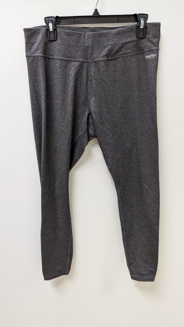 Calvin Klein Performance Dark Grey Ruched-Ankle Leggings