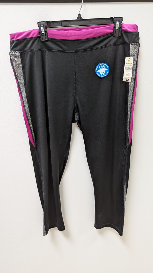 Zone Pro Black/Pink/Gray Moisture-Wicking Active Leggings