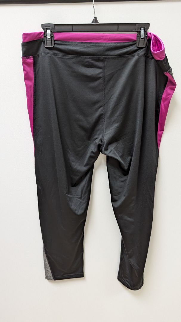 Zone Pro Black/Pink/Gray Moisture-Wicking Active Leggings