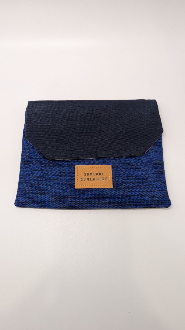 Someone Somewhere Blue Foldover Travel Pouch