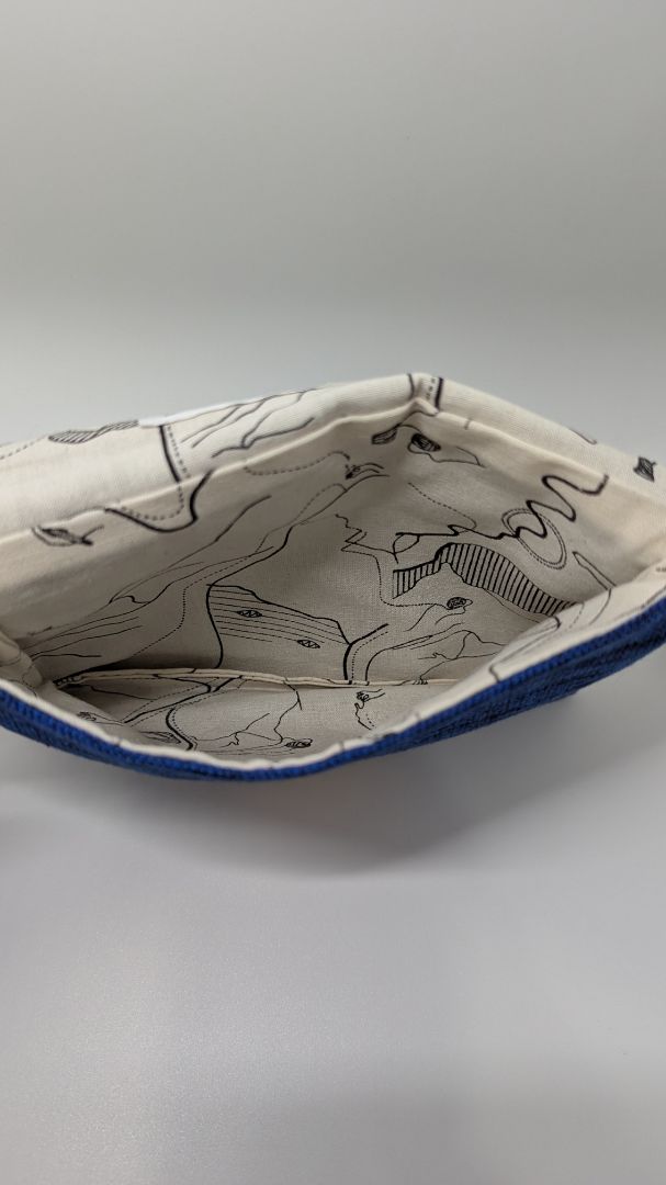 Someone Somewhere Blue Foldover Travel Pouch
