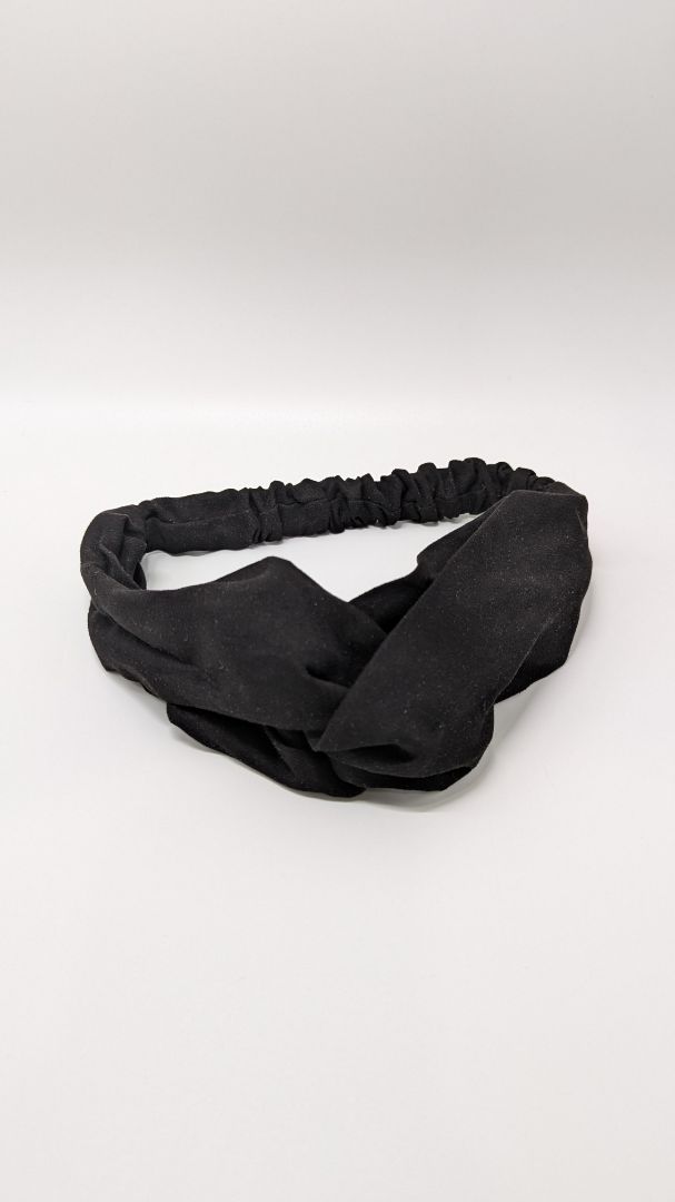 3 Pack Knotted Elastic Headbands (Grey/Black/Birds)