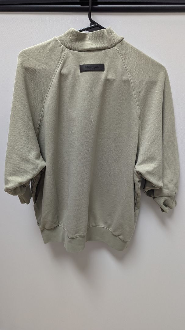 Essentials Fear of God Sage Green Short Sleeve Sweatshirt