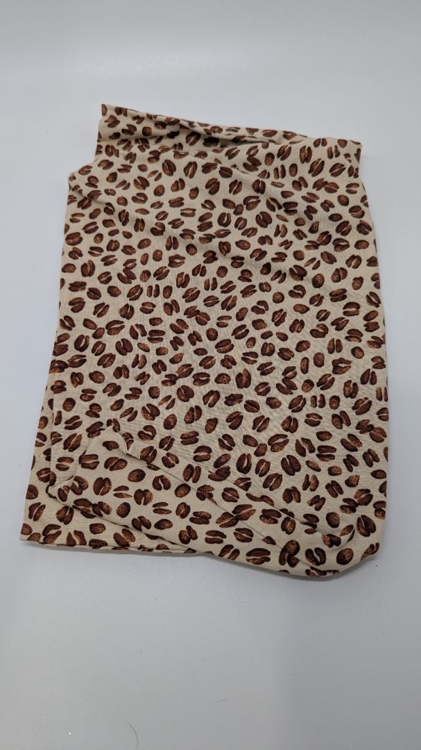 Tan Coffee Bean Printed Fabric Sheet