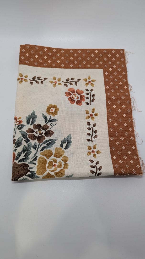 Orange/Cream Thanksgiving-Themed Fabric Sheet