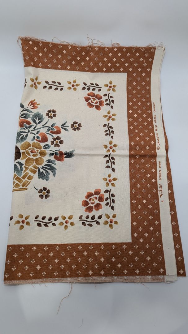 Orange/Cream Thanksgiving-Themed Fabric Sheet