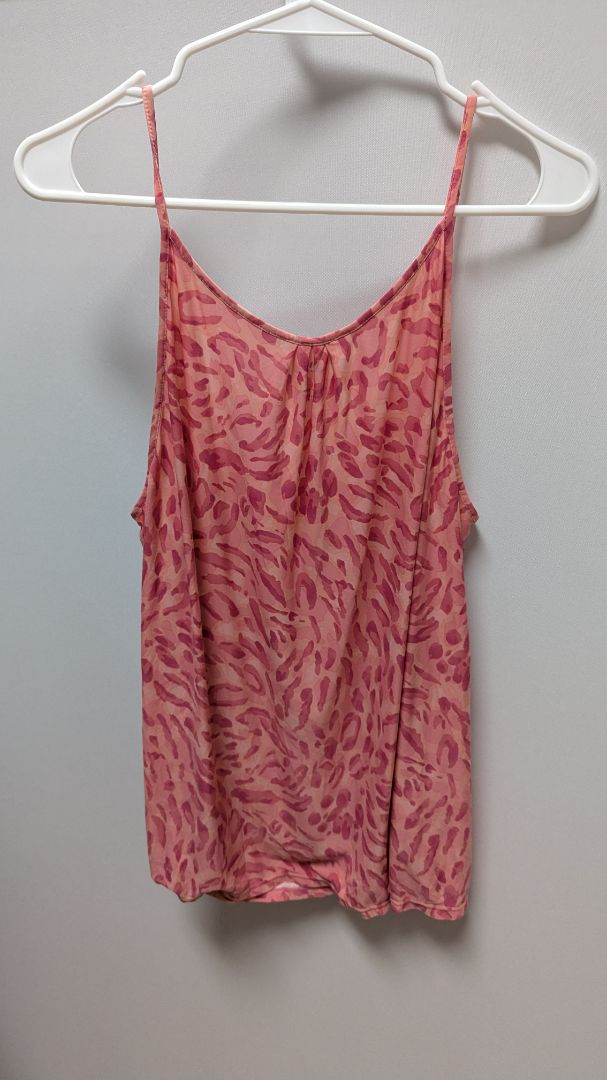 Alfani Intimates Hot Pink Animal Print Sleepwear Tank