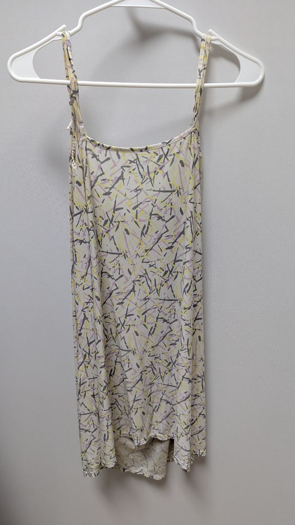 Alfani Intimates White/Grey/Yellow Patterned Nightgown Dress