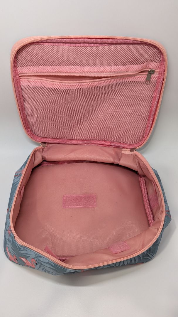 Narwey Blue Flamingo 2-Piece Toiletries Travel Bags