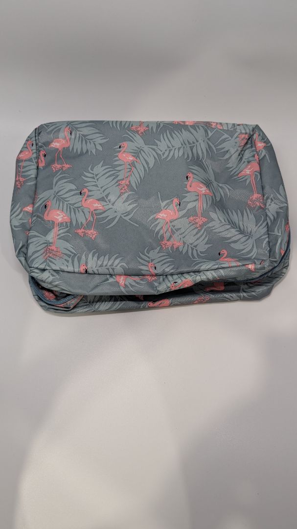 Narwey Blue Flamingo 2-Piece Toiletries Travel Bags