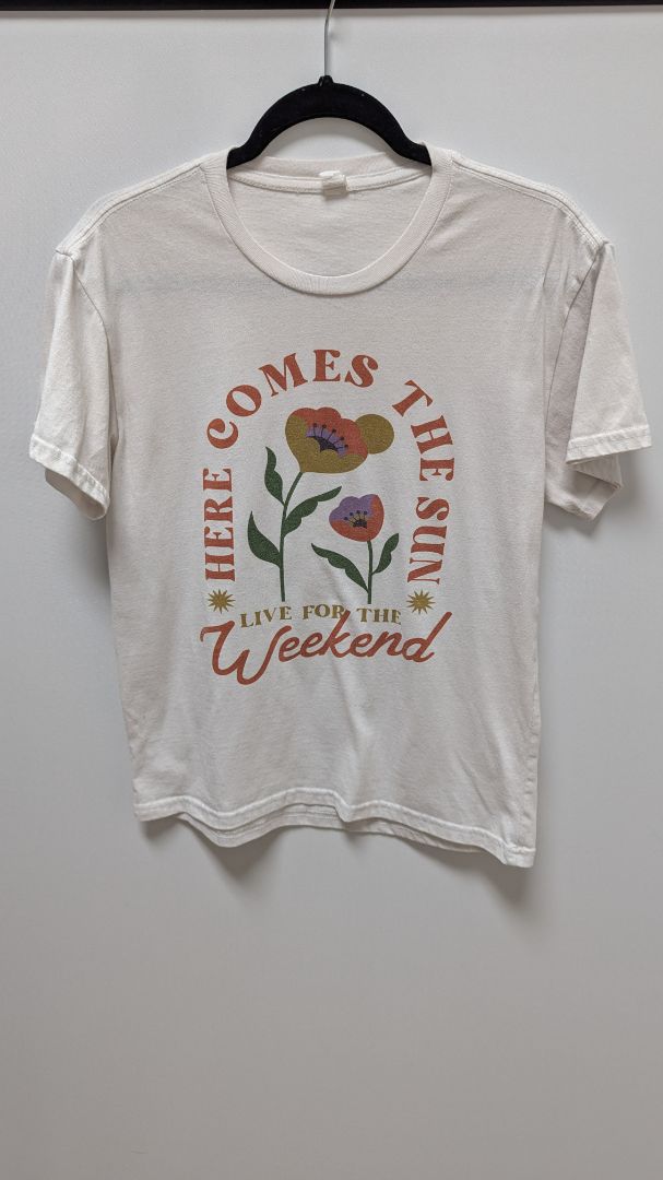 White "Here Comes The Sun" Graphic T-Shirt