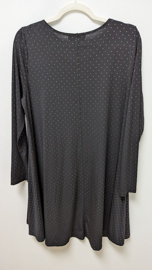 Karen Kane Black Sequin Long-Sleeve Swing Dress