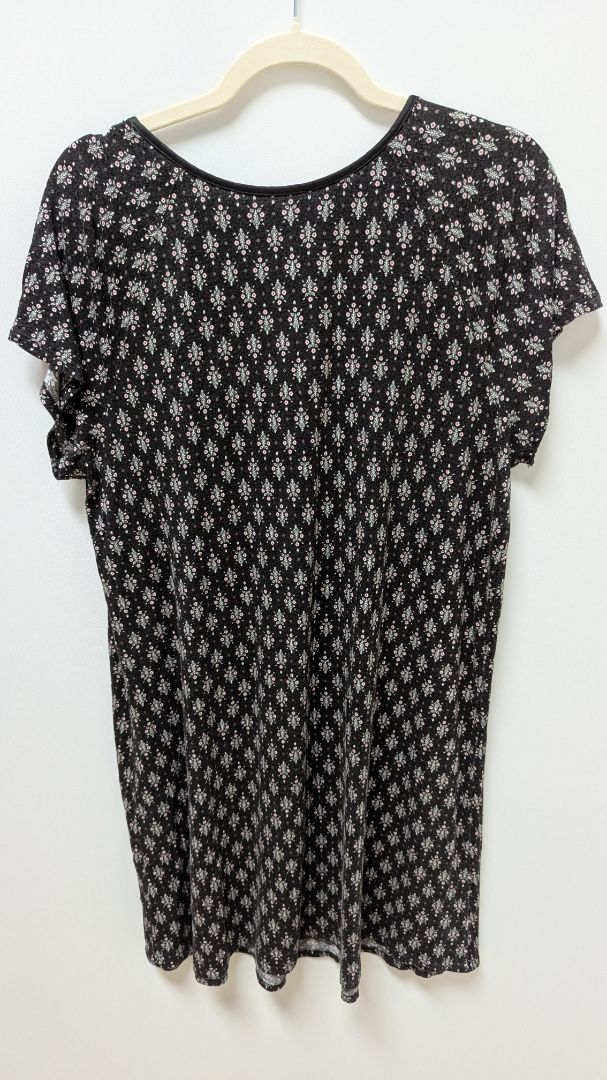Croft & Barrow Intimates Black Floral Nightgown