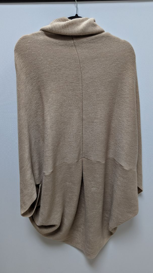 marvelush for LAYERS by LIZDEN Light Brown Cocoon Cardigan