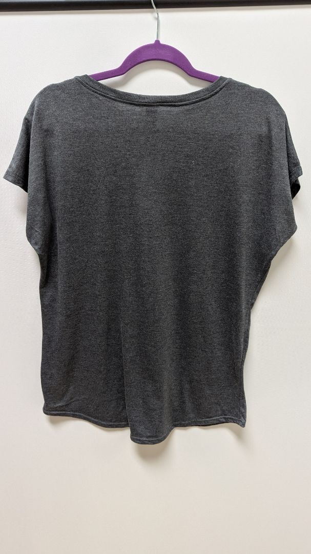 ANVIL Dark Grey "Loverboy" Graphic V-Neck T-Shirt