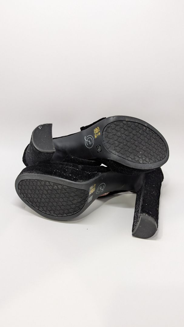 Chinese Laundry Black Velvet Sparkle Heels