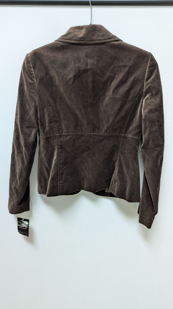 axcess Brown Faux-Suede Button-Down Jacket