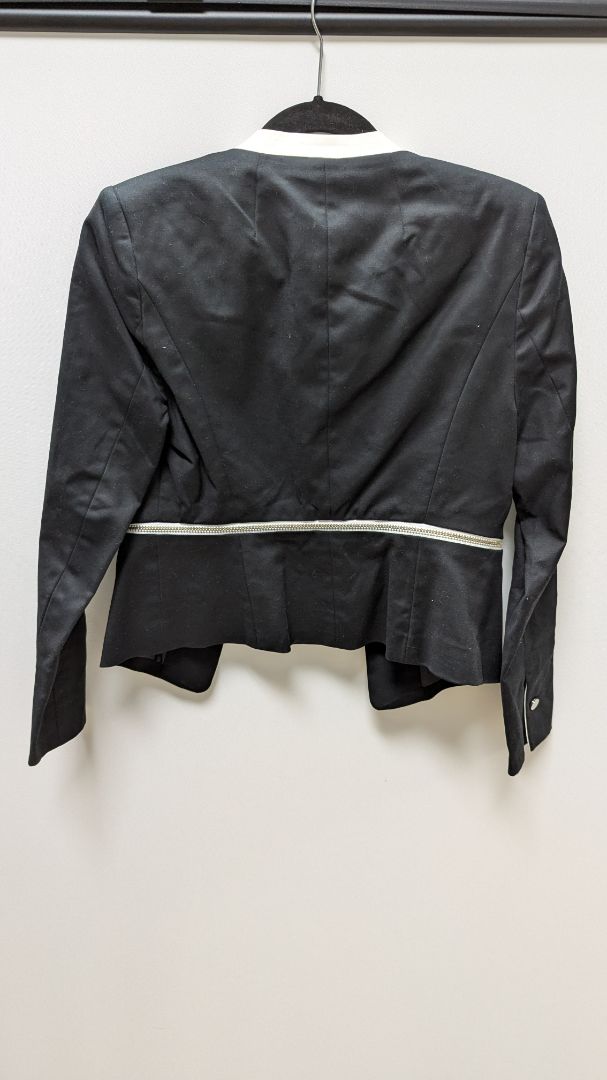 Forever 21 Black/White Trimmed Blazer with Zipper