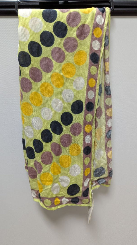 Rising Tide Green Polka Dot Handcrafted Square Scarf