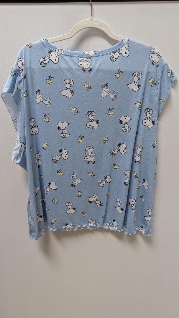 Peanuts Light Blue Snoopy Graphic Sleepwear T-Shirt