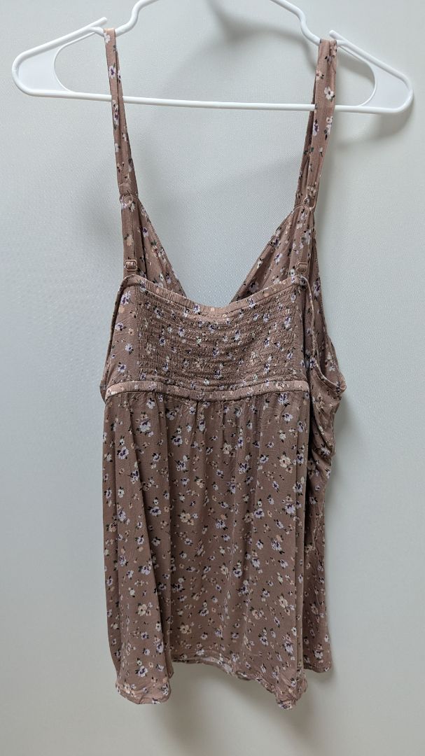 Torrid Mauve Floral Spaghetti Strap Blouse