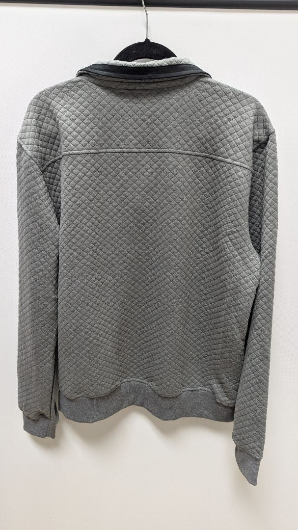 Vegas Golden Knights Grey Quarter-Button Pullover Sweatshirt