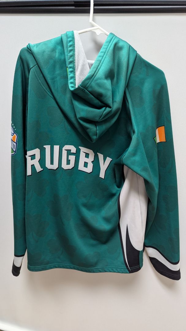 USA Sevens Green Ireland Rugby Drawstring Hoodie