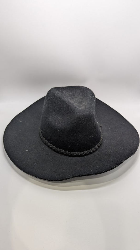 Free Press Black Floppy Brim Wool Hat