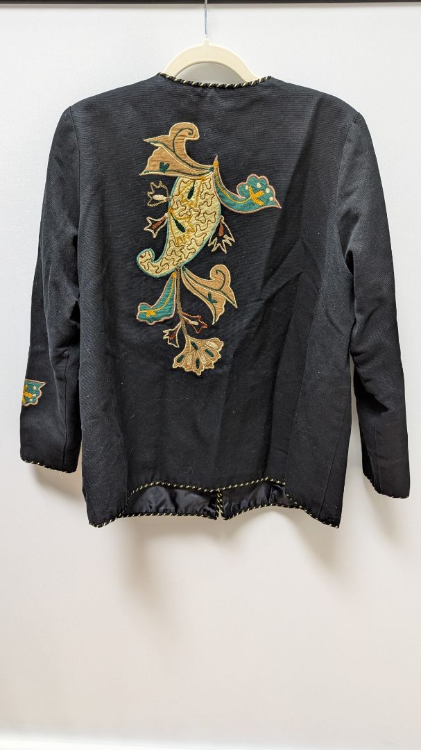 Allure Black/Gold Embroidered Vintage Jacket