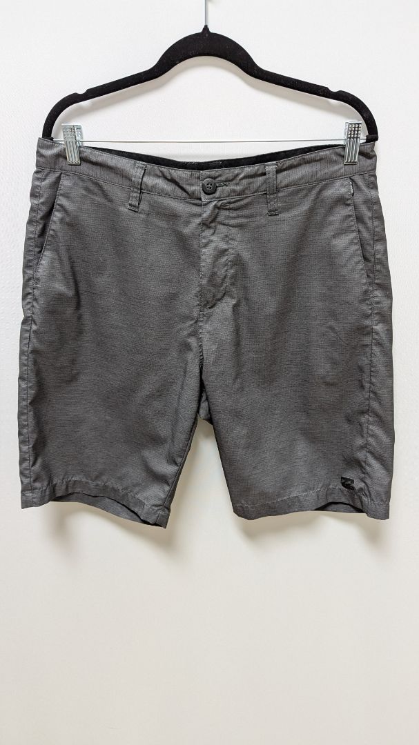 Billabong Men's Dark Grey Striped Active Shorts