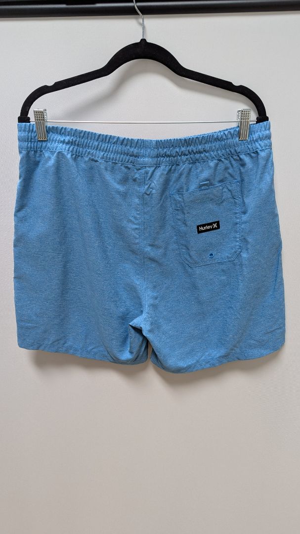Hurley Men's Blue Drawstring-Waist Active Shorts