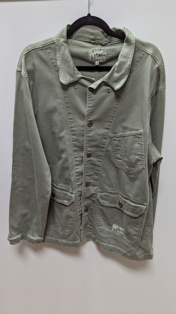 & Sons Green Casual Carver Jacket