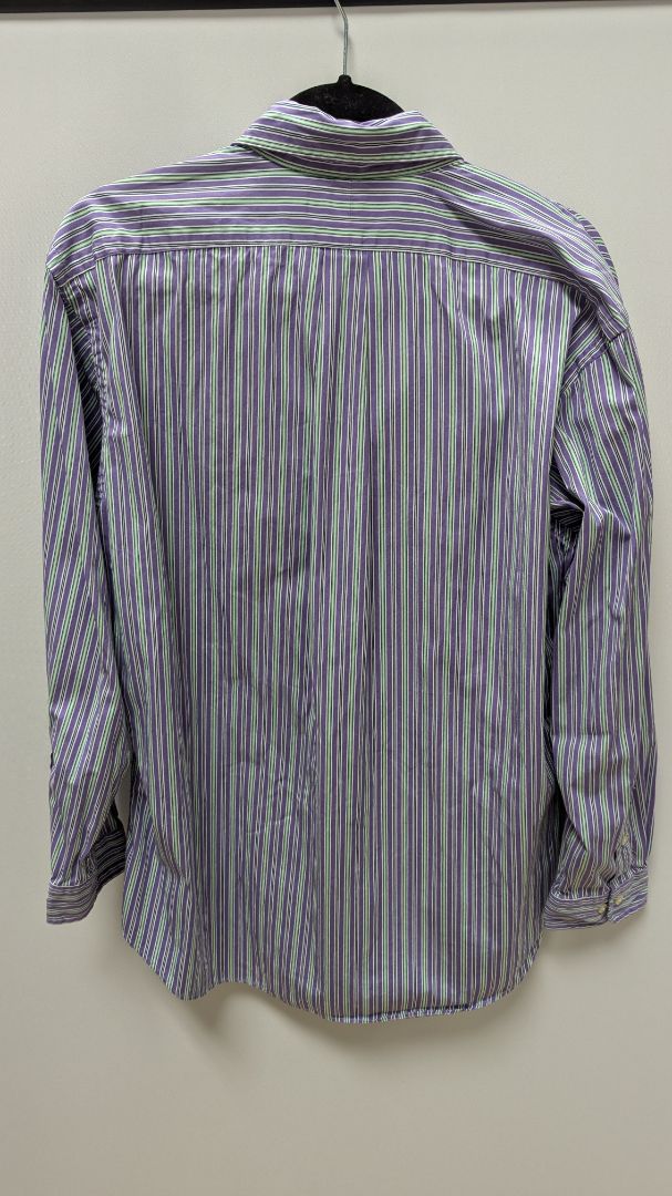 Ralph Lauren Purple Striped "Classic Fit" Button-Down Shirt