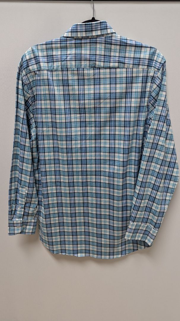 Tailorbyrd Collection Light Blue Plaid Button-Down Shirt