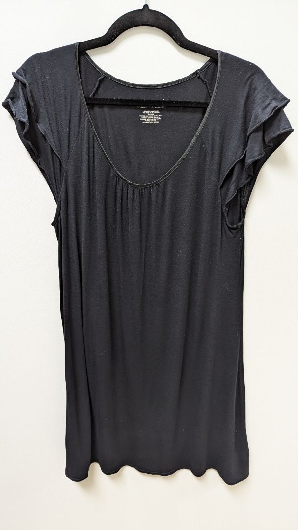 Alfani Intimates Essentials Black Short-Sleeve Nightgown