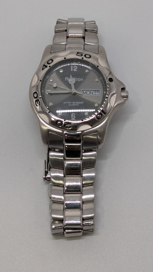 ARMITRON Silver Stainless Steel Water-Resistant Quartz Watch