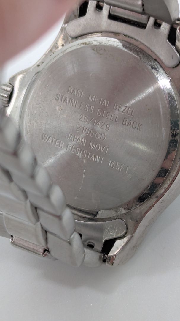 ARMITRON Silver Stainless Steel Water-Resistant Quartz Watch