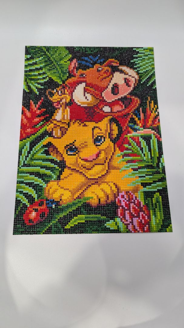 10x14" Handmade Cartoon Lion Rhinestone Painting