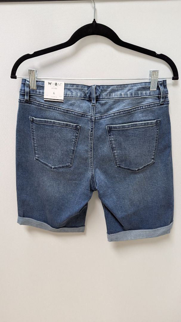 WHBM Banyan Vintage 9" Bermuda Denim Shorts
