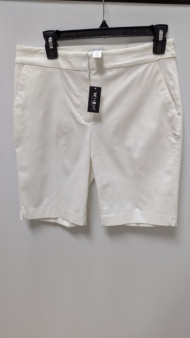 WHBM White 10" Bermuda Shorts