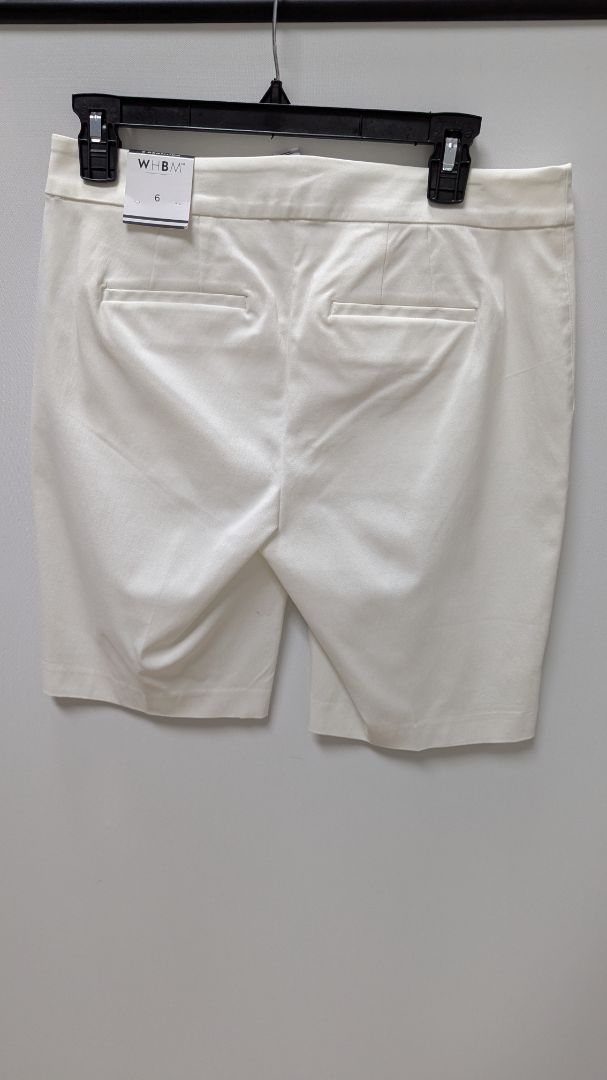 WHBM White 10" Bermuda Shorts