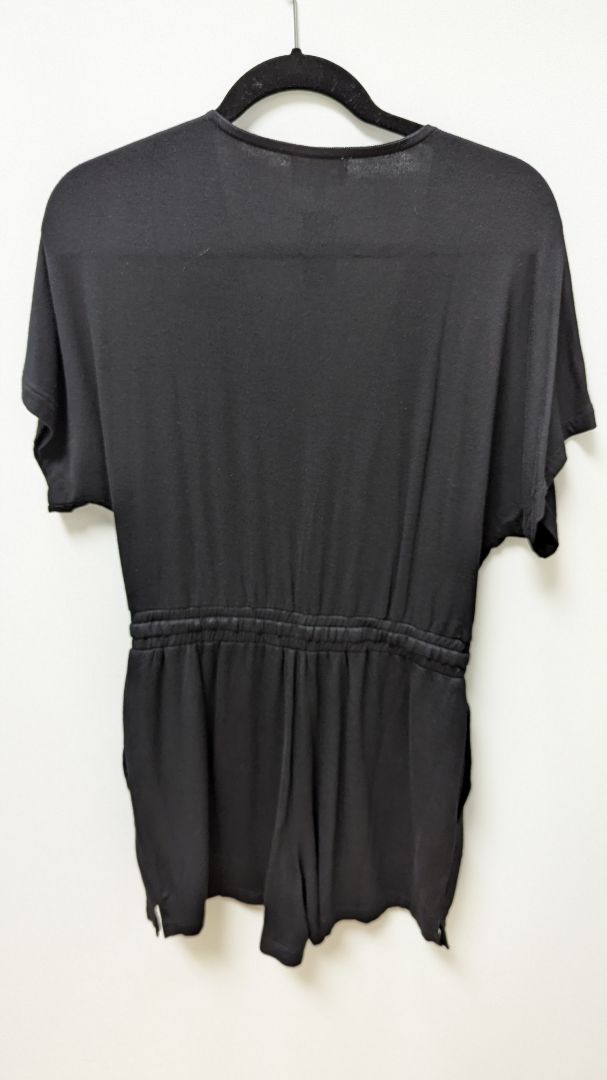 Soma Intimates Black Short-Sleeve Knit Romper