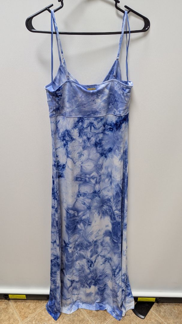 Michael Kors Crew Blue Splashed Dye Maxi Dress