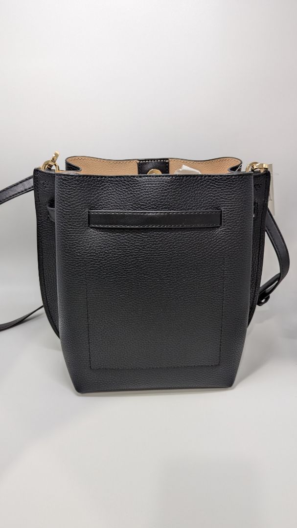 Michael Kors Black Leather SM Bucket Bag MSGR Purse