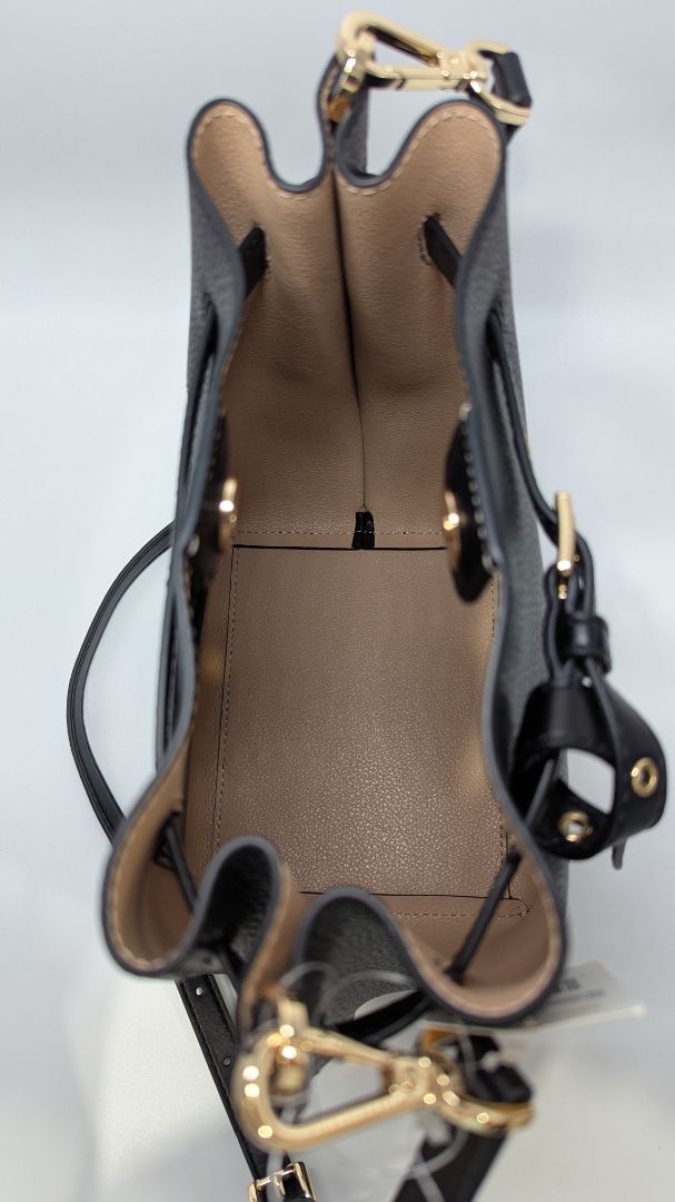 Michael Kors Black Leather SM Bucket Bag MSGR Purse