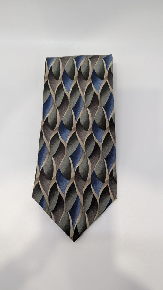 Dockers Green/Blue Printed Silk Necktie