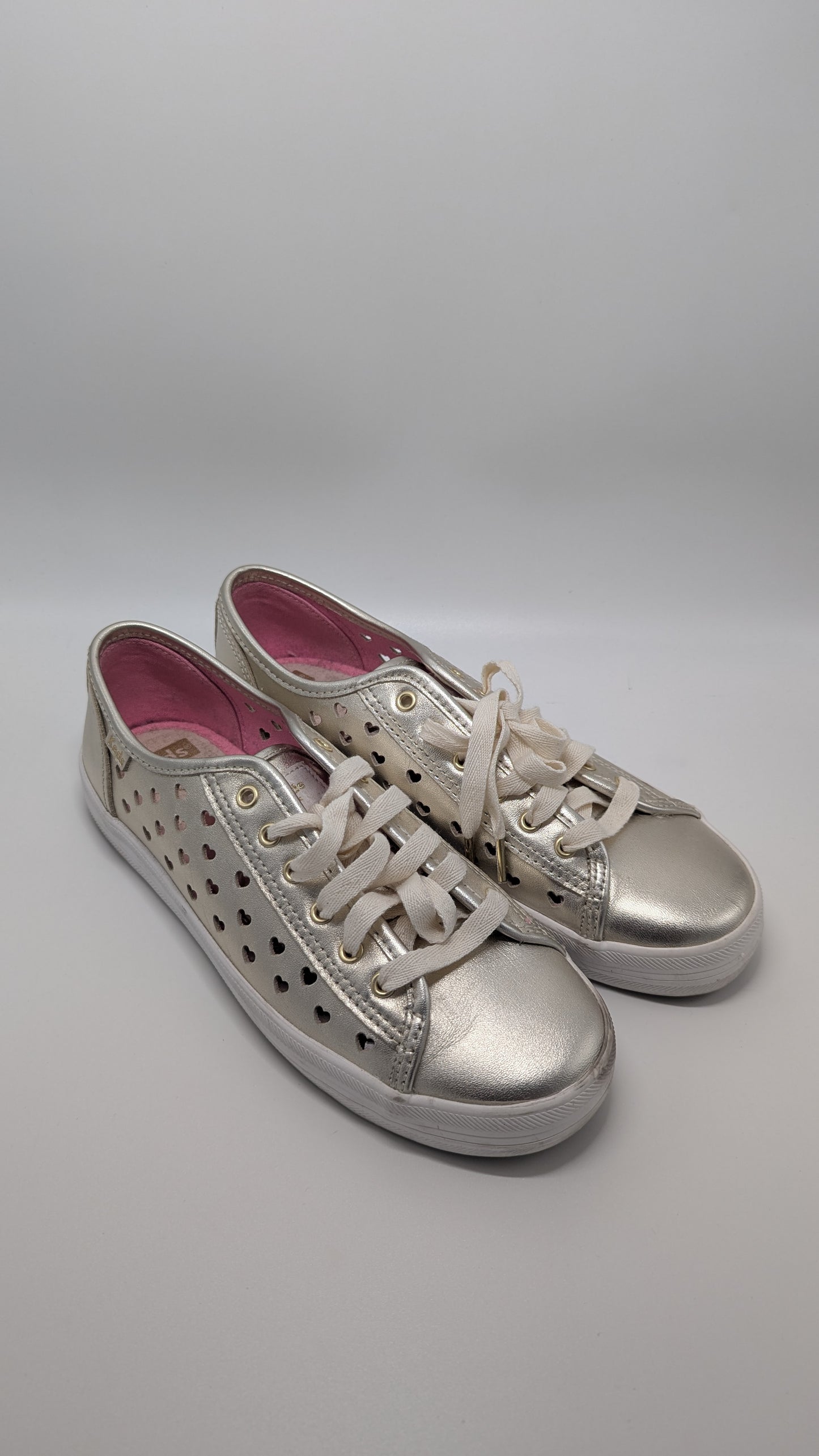 Keds x Kate Spade Silver Heart Kickstart Sneakers