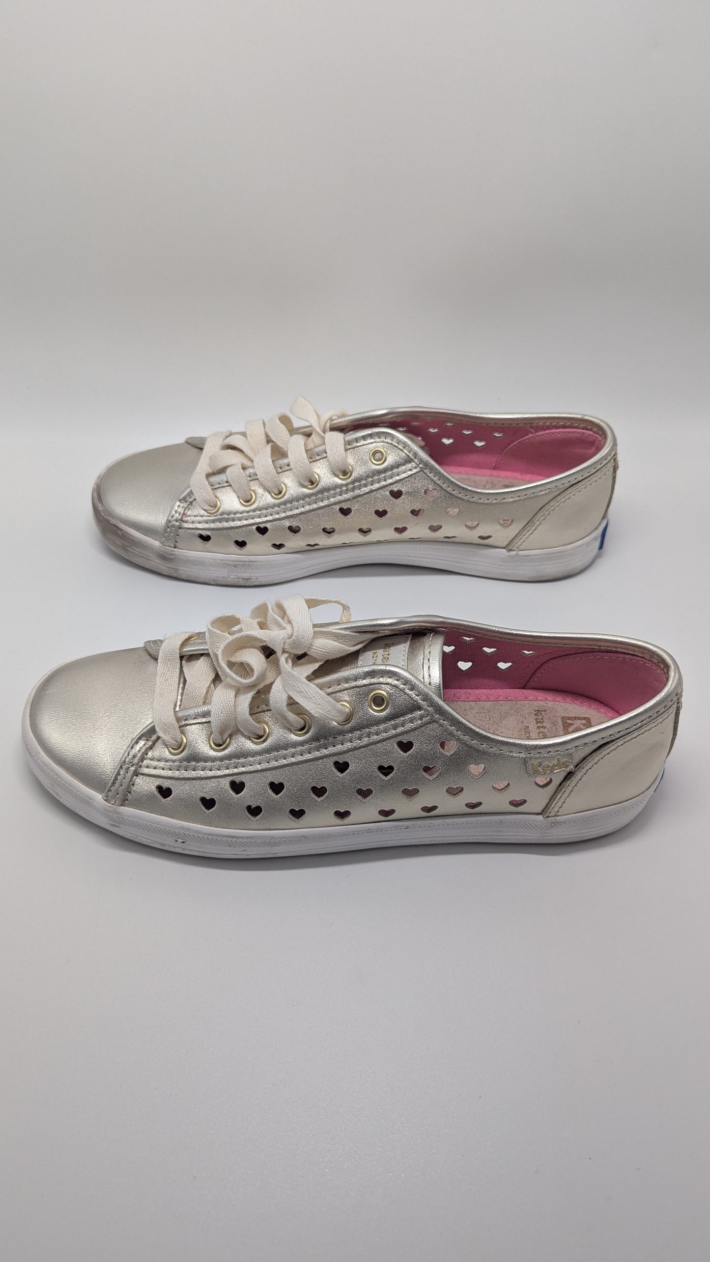 Keds x Kate Spade Silver Heart Kickstart Sneakers