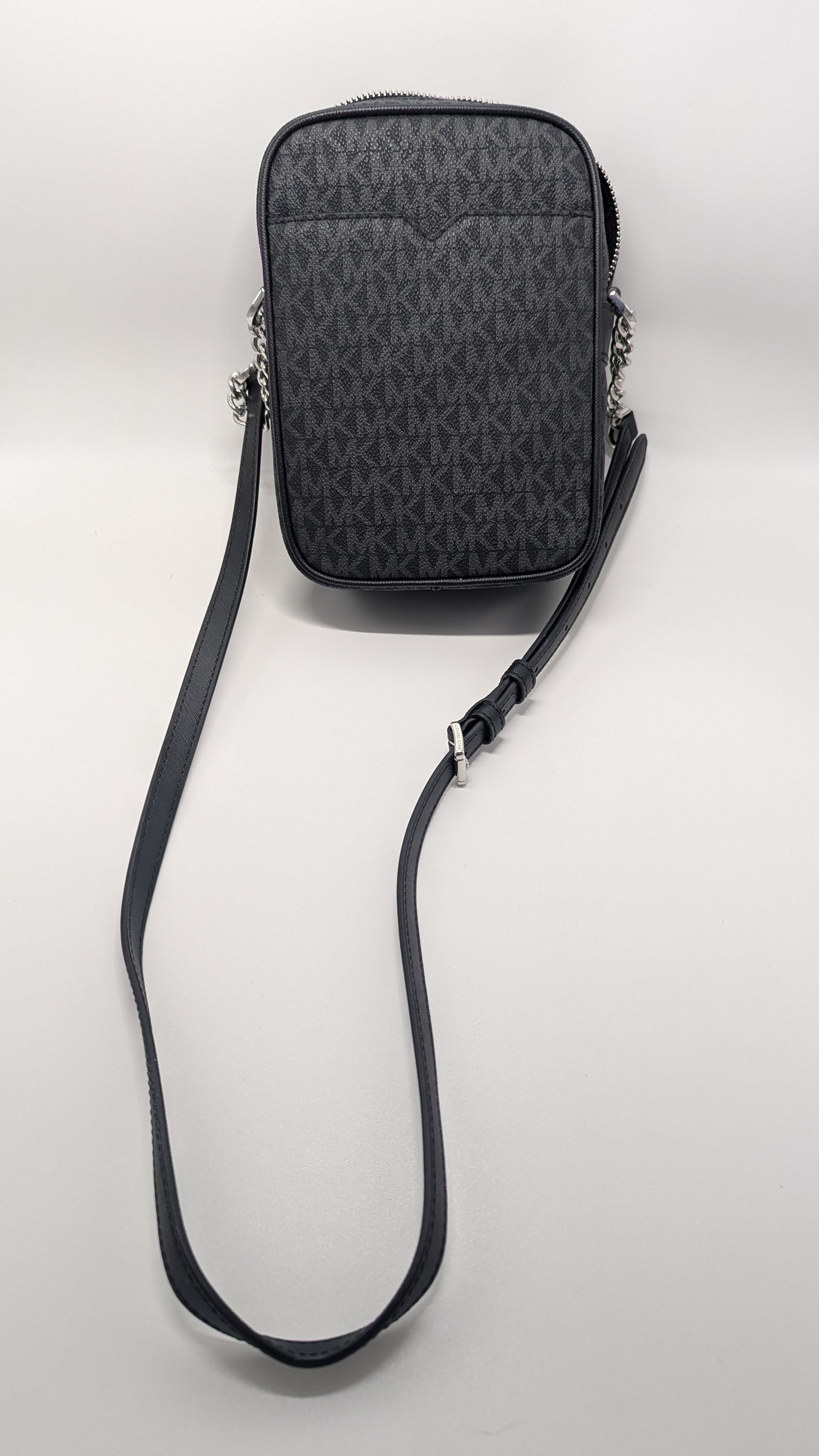 Michael Kors Black Medium Jet-Set Signature Crossbody Purse
