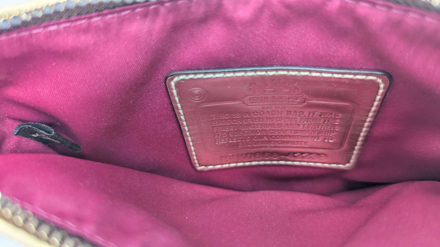 Coach Gold Metallic Graffiti Crossbody Purse